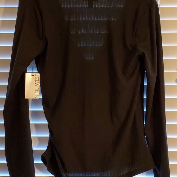 New Nine West Ribbed Fashion Top - Picture 2 of 3